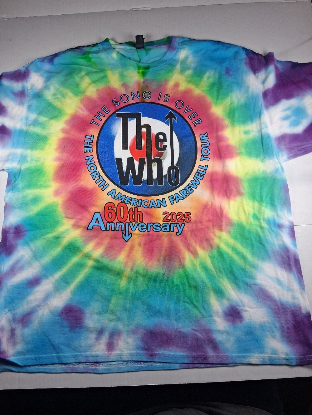 The Who Tye-dye 2025 North American Tour Mens Size 2XL